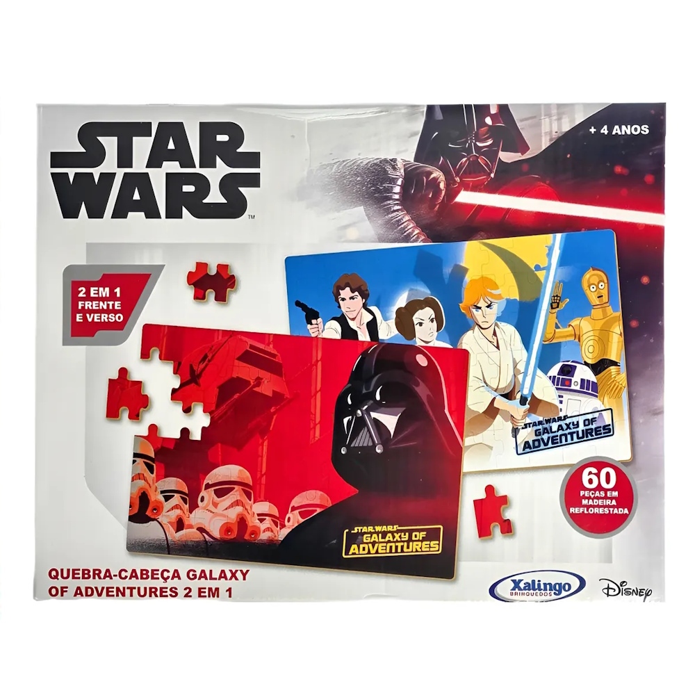 Quebra-cabeça 60 peças Star Wars Galaxy of Adventures 2x1 Xalingo