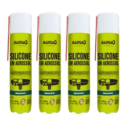 Kit 4 Silicone Spray Finalizador Painel Uso Geral 300ml Carro Casa Barco Aerossol