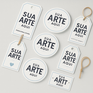 Tag Branca Personalizado: Escolha Sua Arte em Oferta na Shopee