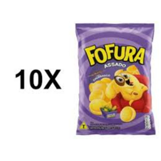 Salgadinho Fofura Churrasco com 10 unidades de 60gr em Oferta na Shopee