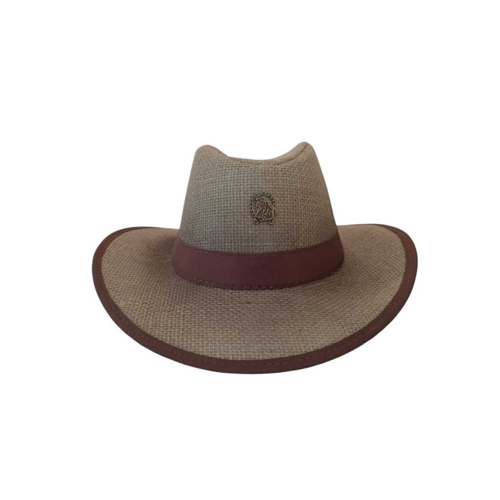 Chapeu enfeite Cavalo  Boiadeiro Peão o Country Rodeio Juta Chapéu