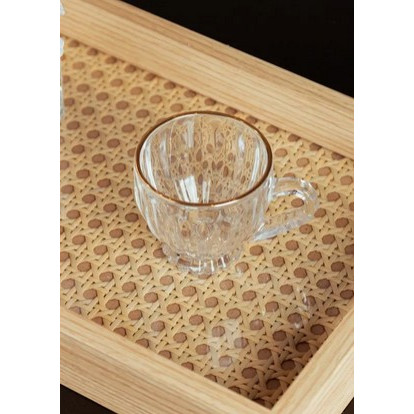 Xícara Renaissance com Fio de Ouro 80ml Cristal Ecológico - Lyor