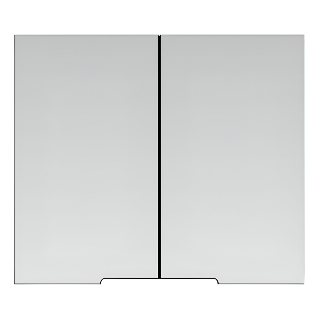 Espelheira de Banheiro Jazz 100% MDF 75x65x17 Mazzu Branco ou Grafite, Prateleira Vidro