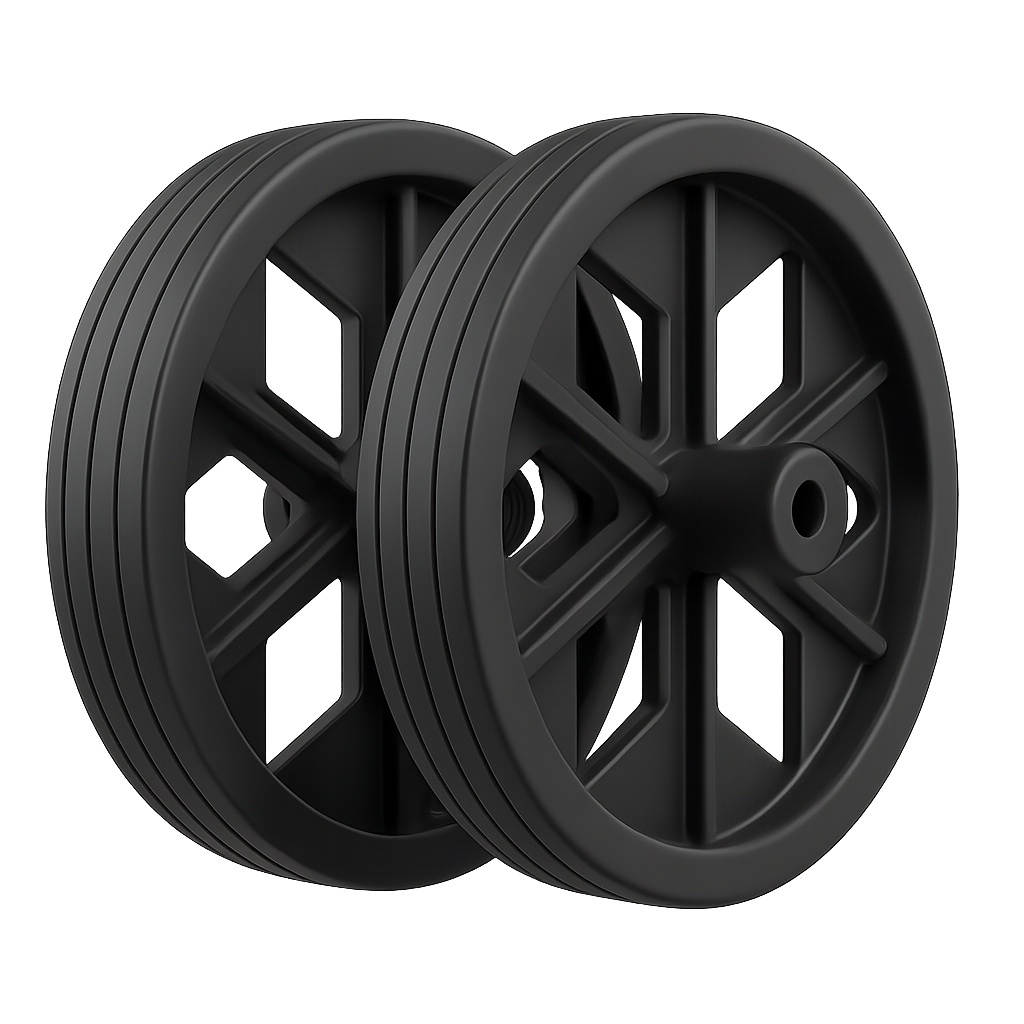 Rodinhas Para Carrinho De Feira Multiuso 15 cm Preta