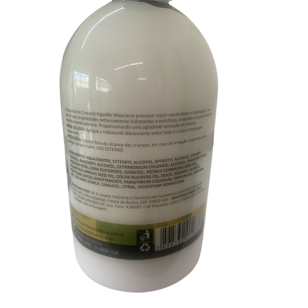 3 Creme Hidratante Corporal Maycrene Algodão