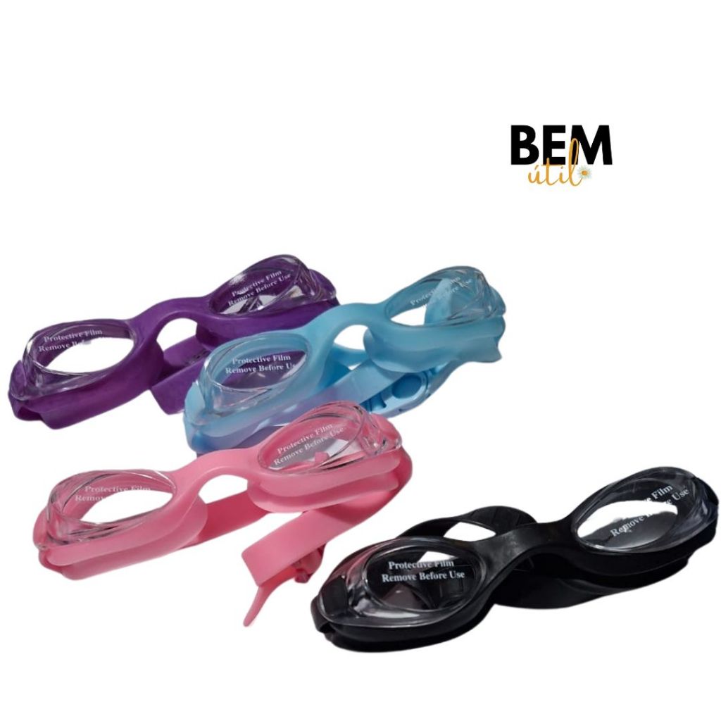 Óculos Natação Adulto Profissional Lentes Transparentes Feminino e Masculino Proteção UV