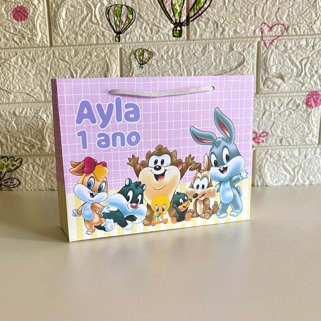Sacolinha Personalizada Baby Looney Tunes Rosa - Pegue e monte em Oferta na Shopee