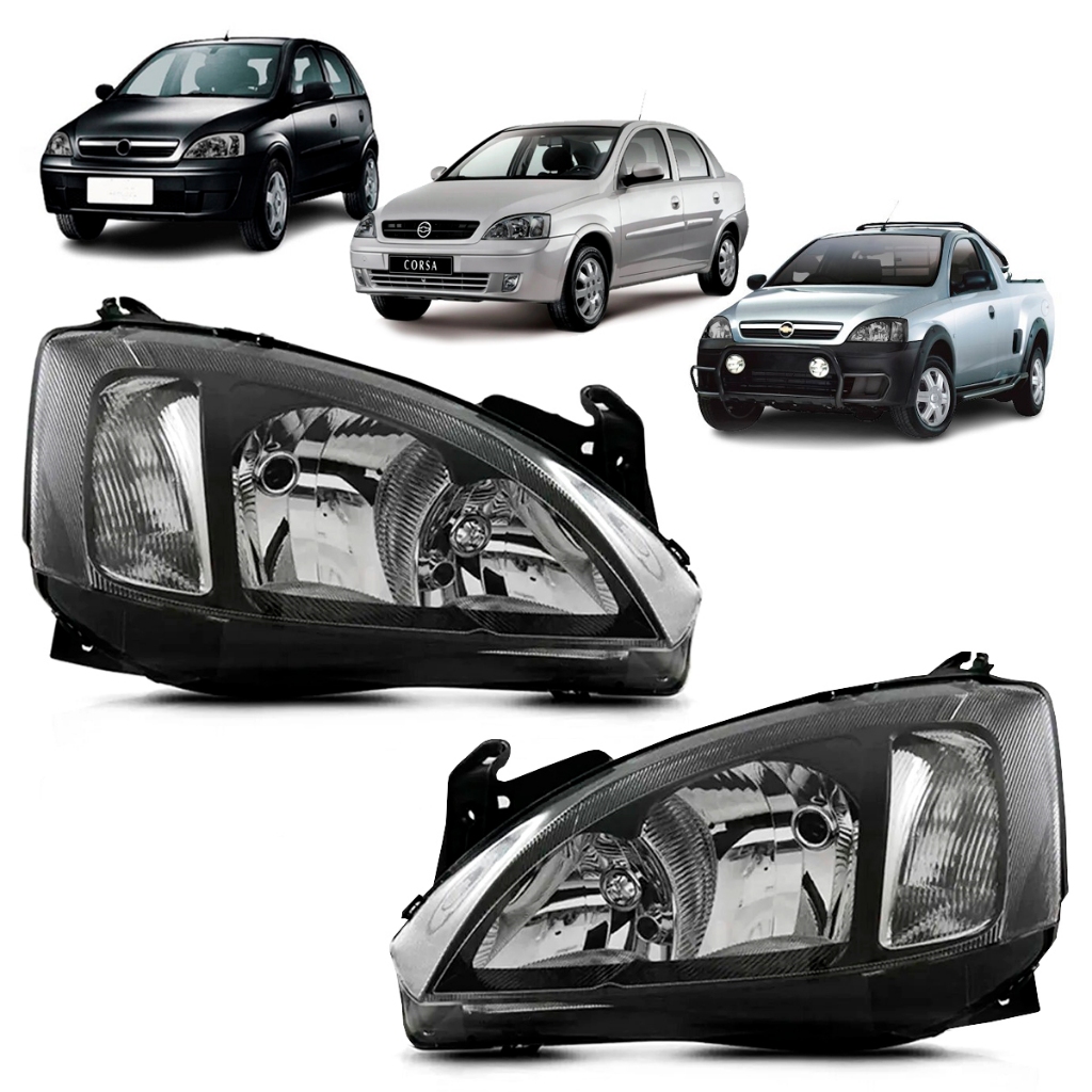Par Farol Corsa Montana 2003 2004 2005 2006 2007 Máscara Negra em Oferta na Shopee