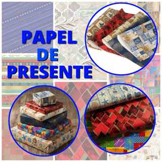 Papel de Presente Masculino Feminino Neutro Estampas Casual 50cm x 60cm Pacote Com 40 Folhas PROMOÇÃO!!! em Oferta na Shopee