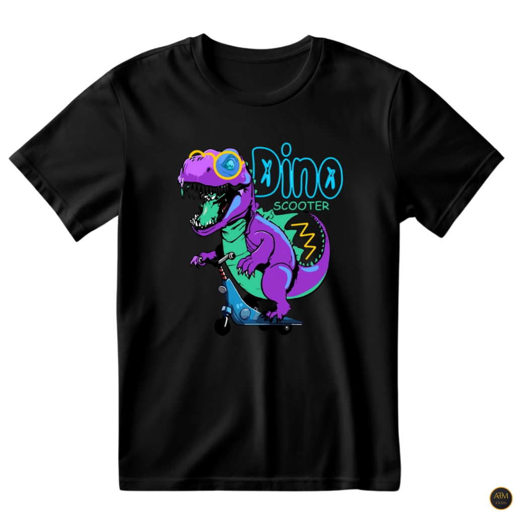 Camisa Unissex Dino Dinossauro Clorido Roxo Camiseta Estampada 100% Algodão - Envio Imediato