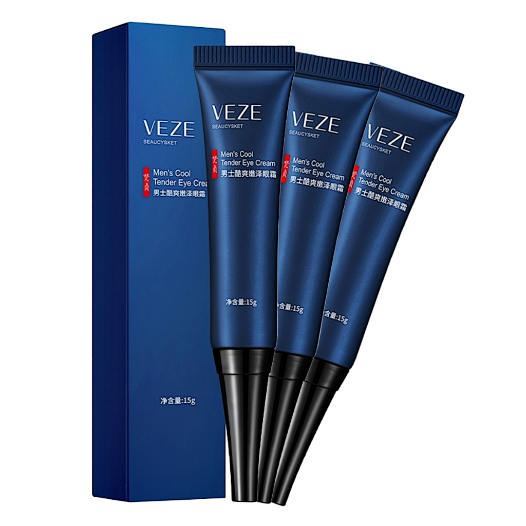 Kit 3 unidades Veze Eye Cream Retinol Creme para Olhos Suaviza Rugas e Olheiras, Remove Inchaço e Bolsas