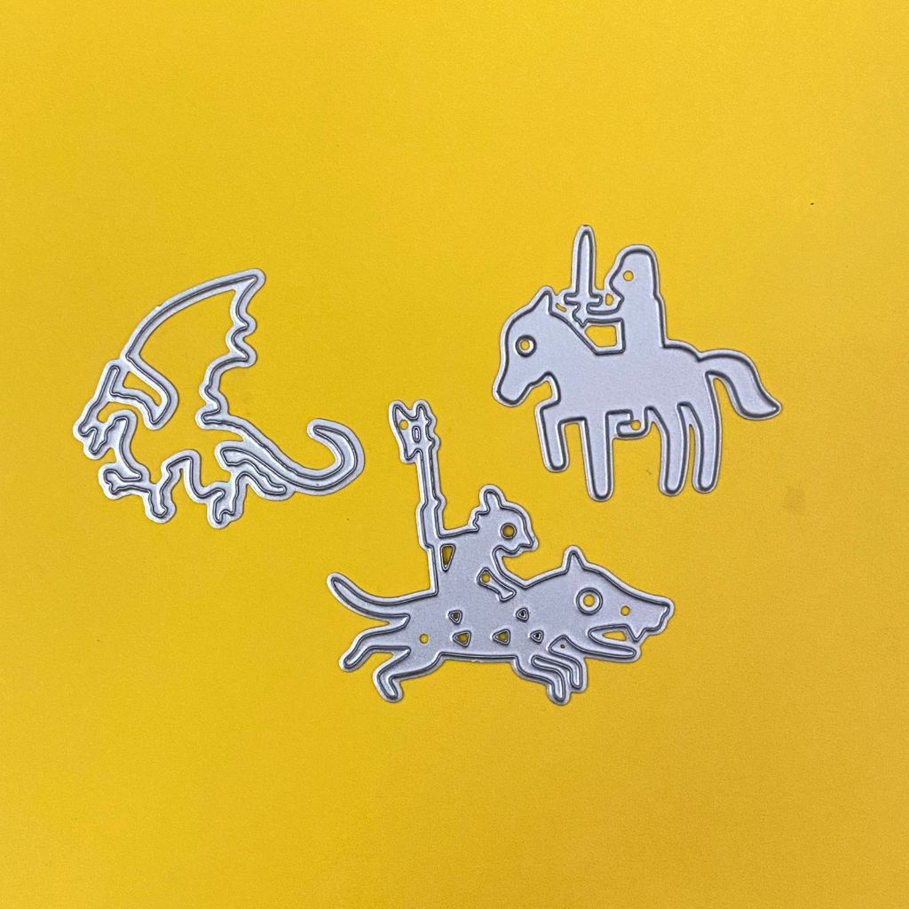 Faca de Corte Cavaleiros e Dragão para Máquina Emboss e Scrap