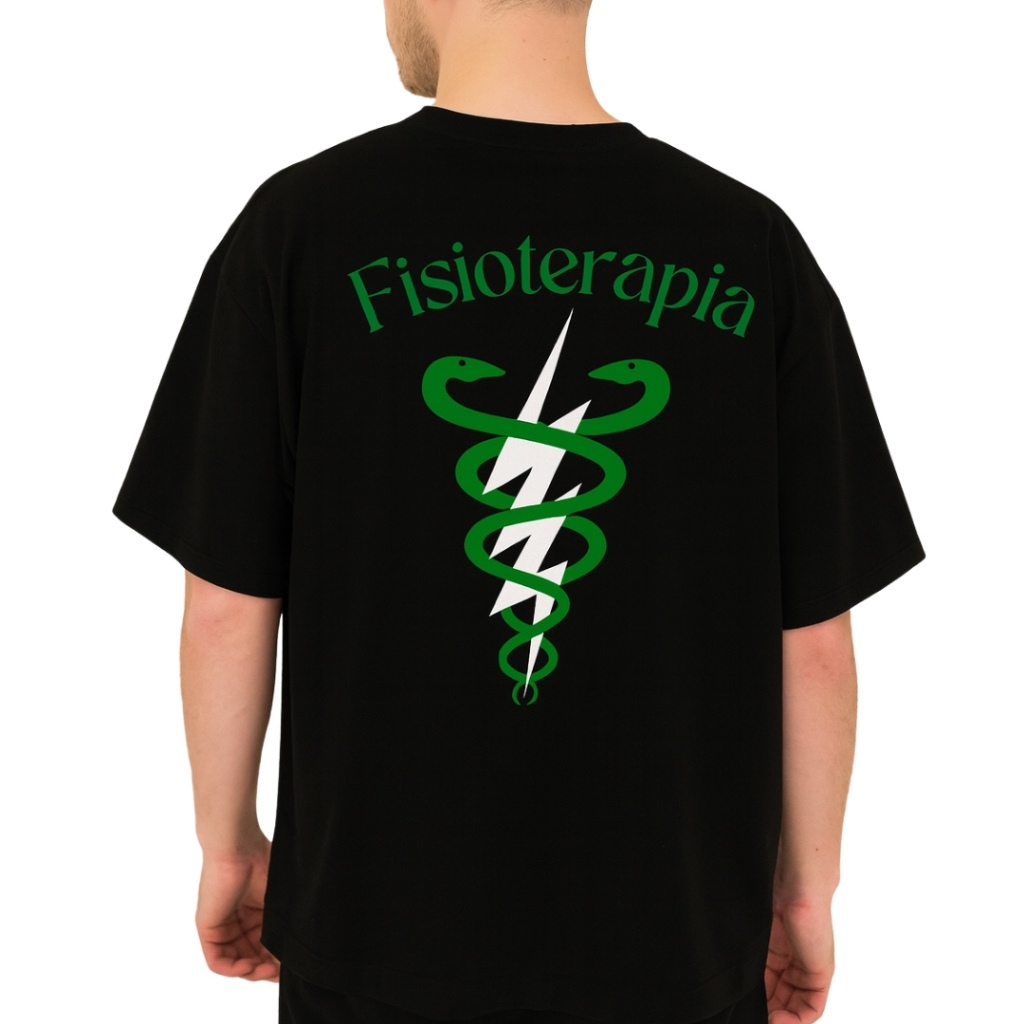 Camiseta Símbolo Curso Fisioterapia Faculdade Farda Tshirt Unissex 100% Algodão Fisioterapeuta