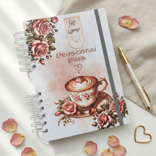 Caderno Devocional de Oração - CAFE com Deus Devocional diario momento estudo com Deus em Oferta na Shopee
