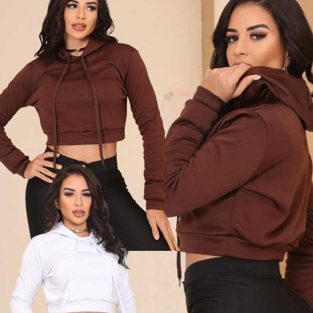 Cropped Moletom Feminino Com Capuz Estilo E Conforto Estilo Para O Dia A Dia