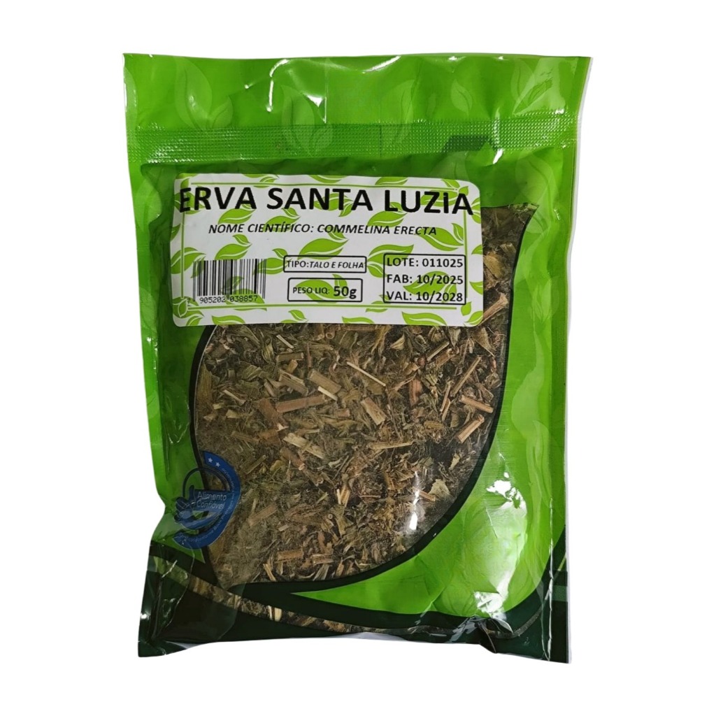 CHÁ ERVA SANTA LUZIA TALOS E FOLHAS 50G NATURAL - PRODUTO PREMIUM EXCLUSIVO E ÚNICO NO BRASIL DE ALTA QUALIDADE em Oferta na Shopee