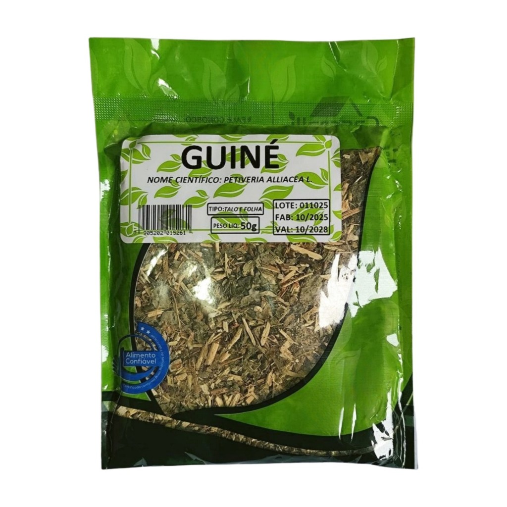 Chá de Guiné em Folhas 50g  produto 100% natural - PRODUTO PREMIUM EXCLUSIVO E ÚNICO NO BRASIL DE ALTA QUALIDADE