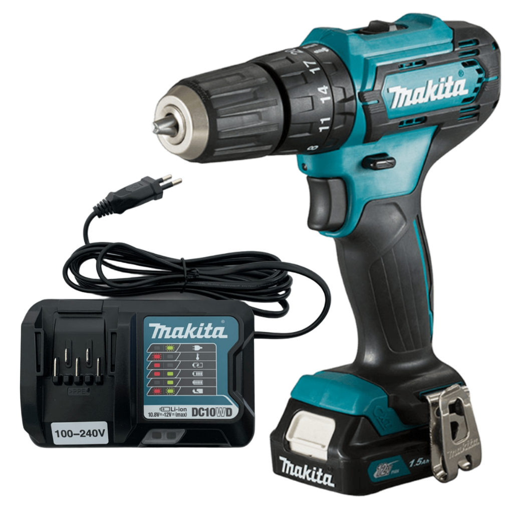 Furadeira e Parafusadeira HP333DWYX3 Makita 12V CXT com Bateria e Carregador Bivolt