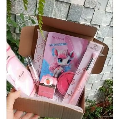 Kit com 7 itens de Maquiagem | Kit Rosa Maquiagem