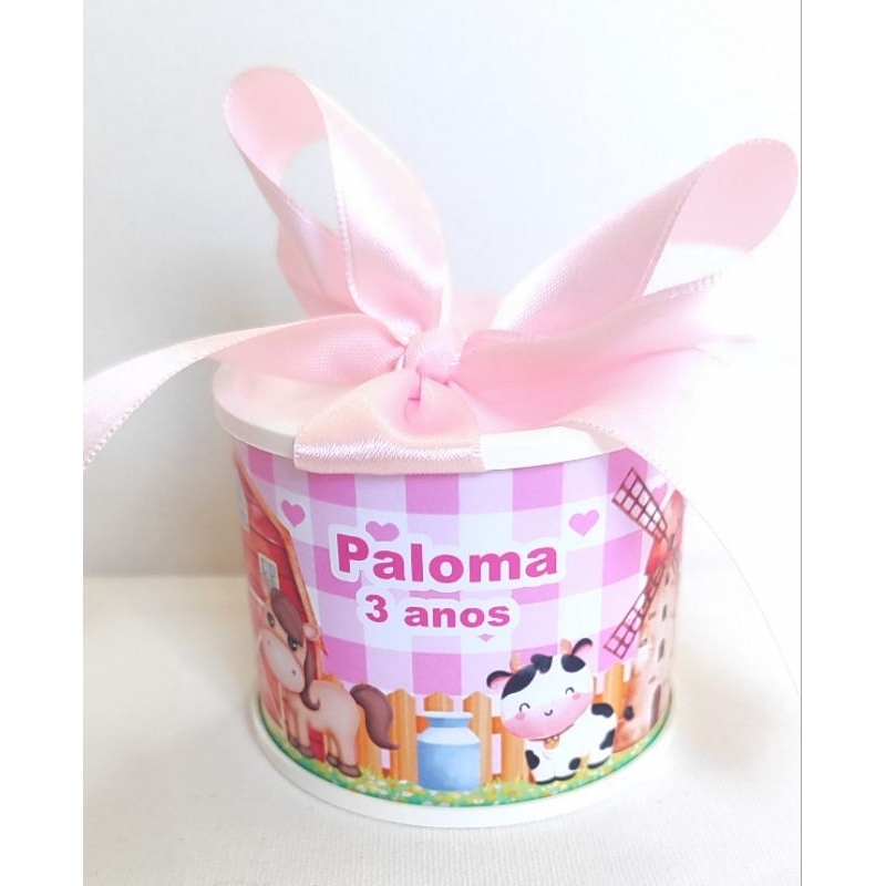 Tubolatas Personalizadas 5x6 FAZENDINHA MENINA Lembrancinha Maternidade/ Aniversário/Festa Infantil - DIVERSOS TEMAS