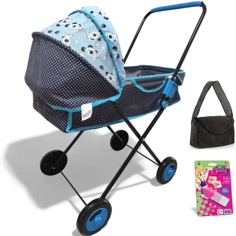 Carrinho De Boneca Bebê Reborn Xikitinha C/ Bolsa e Mamadeira size.: