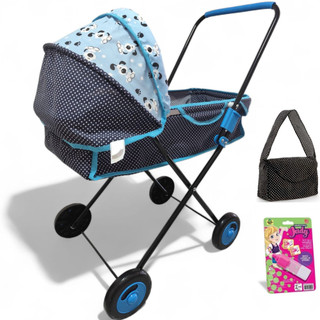 Carrinho De Boneca Bebê Reborn Xikitinha C/ Bolsa e Mamadeira size.: