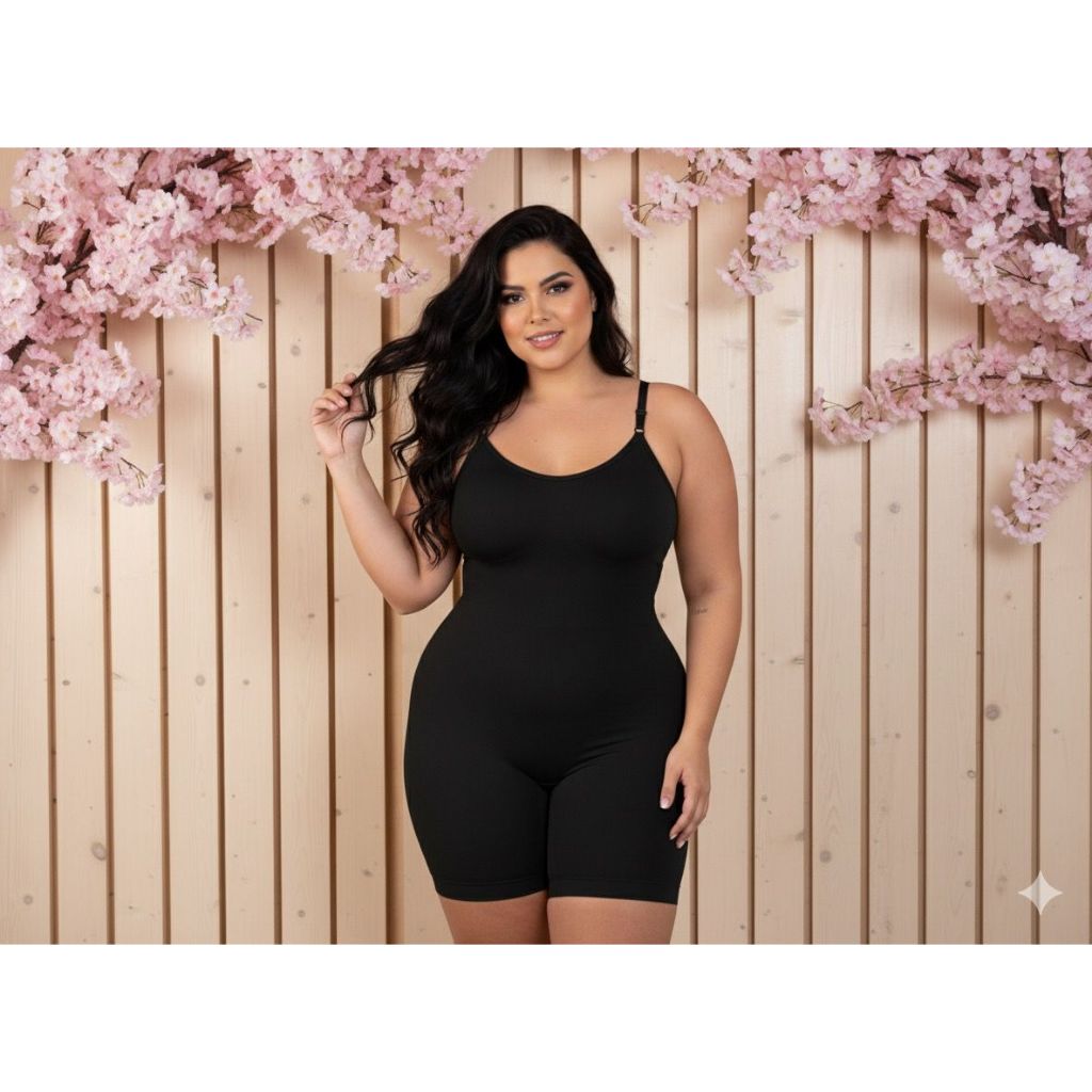 Body Plus Size Macaquinho Modelador Feminino Média Compressão Shapewear Redutor de Barriga em Oferta na Shopee