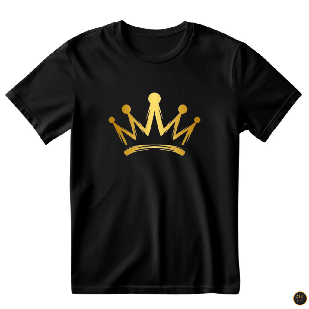 Camisa Unissex Linda Coroa Dourada Camiseta Estampada Fofa E Delicada 100% Algodão - Envio Imediato