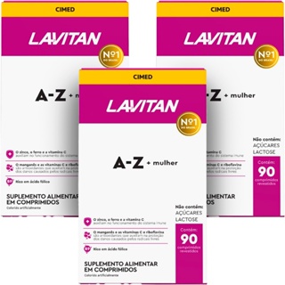 Vitamina Lavitan A Z Mulher Suplemento 90 Comprimidos Tratamento 3 Meses em Oferta na Shopee