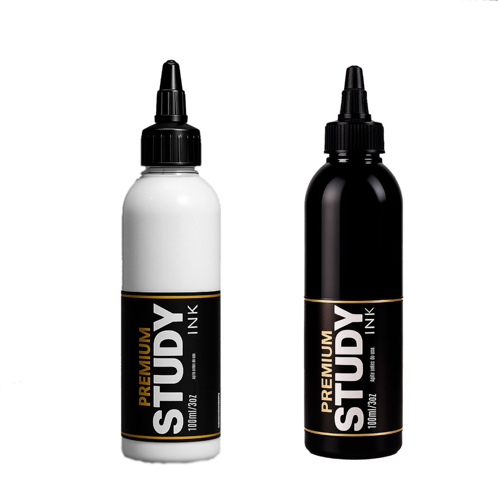 Tinta Study Inkerz - 100ml - Tatuagem - Preto & Branco - Tattoo em Oferta na Shopee