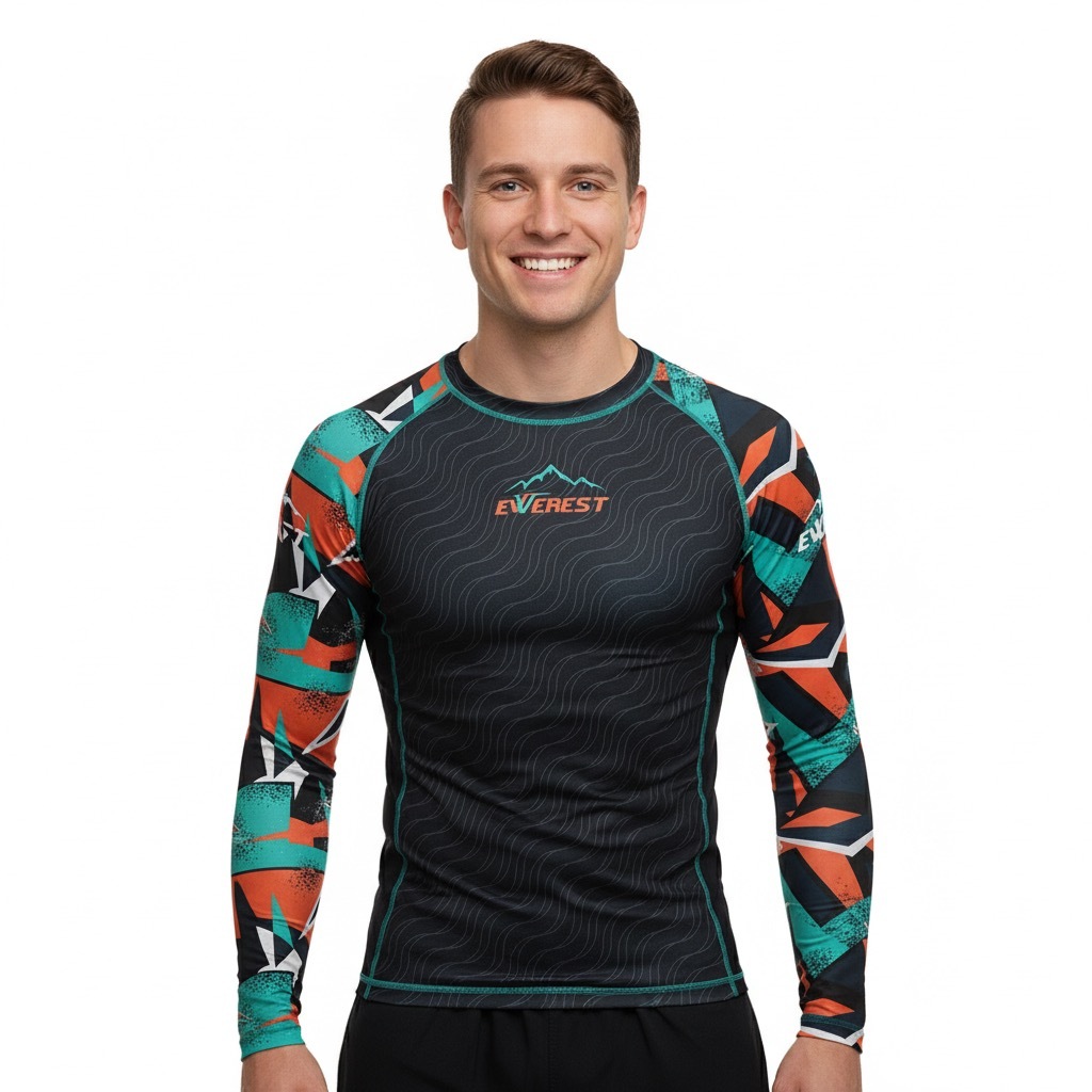 Camiseta Manga Longa Com Proteção Uv50 Masculina DryFit, Moda Praia Masculina, Camiseta Estampada