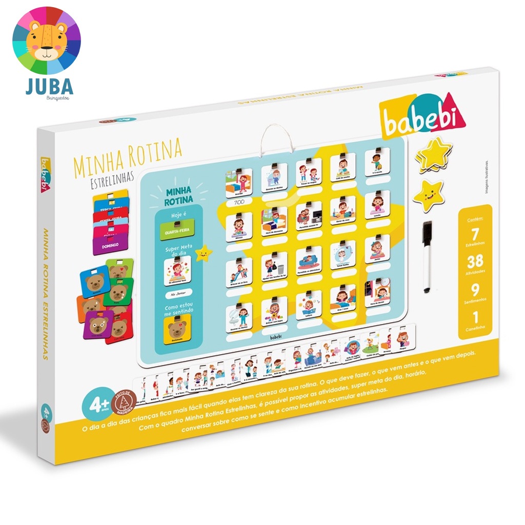 MINHA ROTINA ESTRELINHAS - Quadro Rotina Semanal Brinquedo Madeira Babebi -  EMBALADO PARA PRESENTE em Oferta na Shopee