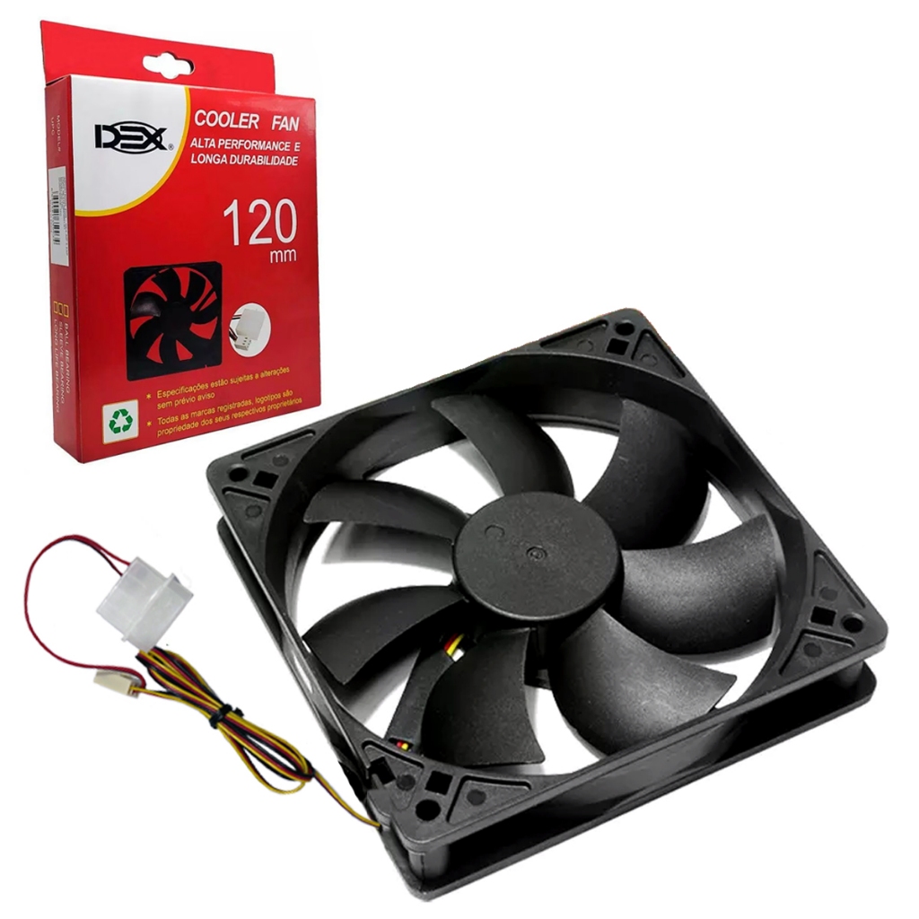 Cooler Fan 120x120mm 12cm 12v Gabinete Ventoinha Dex DX-12C