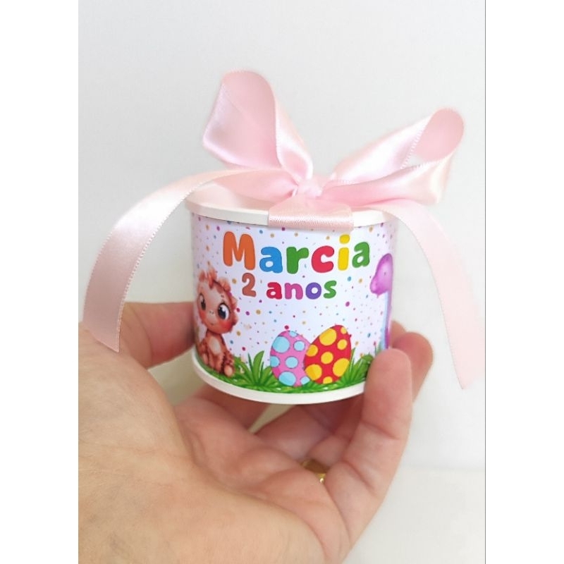 KitTubolatas Personalizadas DINOSSAURO BABY MENINA- Lembrancinha Maternidade/Aniversário/Festa Infantil - DIVERSOS TEMAS