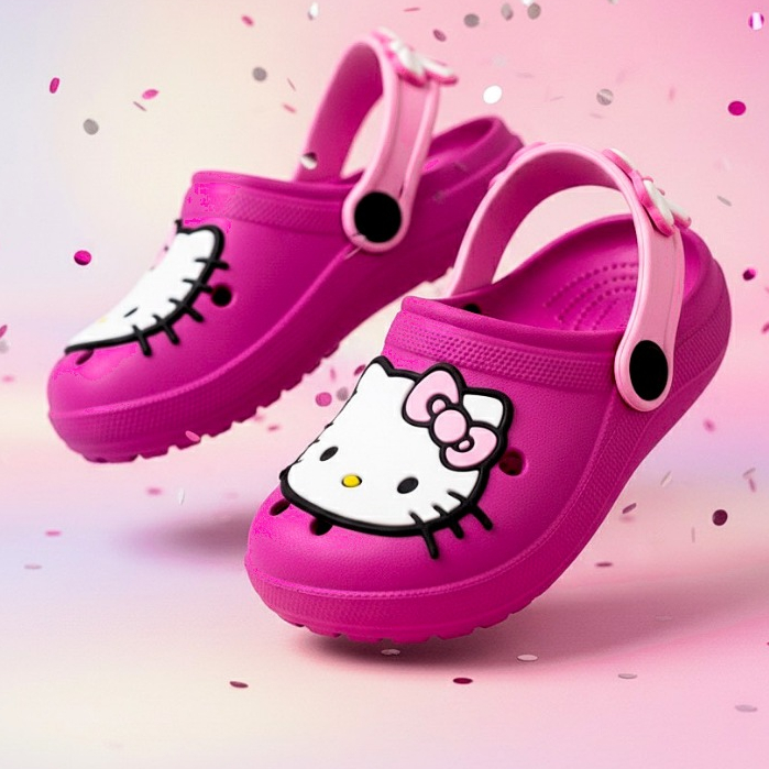 Sandália Babuche Menina Premium Hello Kitty Charmosa Pipou Kids em Oferta na Shopee
