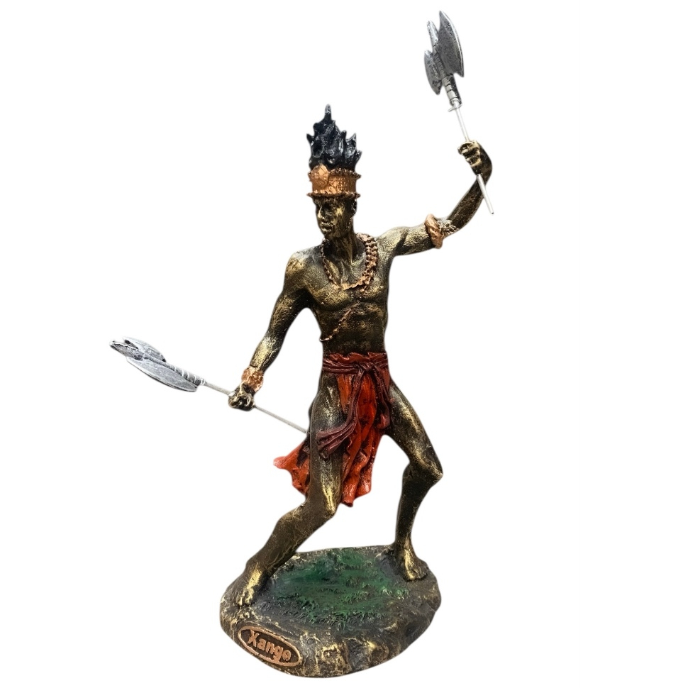 Imagem Orixá Xango Estatueta Religiosa 22cm em Oferta na Shopee