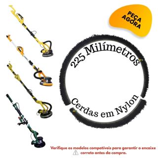 Escova Vassoura 225mm para Lixadeira de Parede Girafa – Compatível com Diversos Modelos em Oferta na Shopee