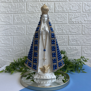 Nossa Senhora Aparecida 34cm Pérola Azul em Oferta na Shopee