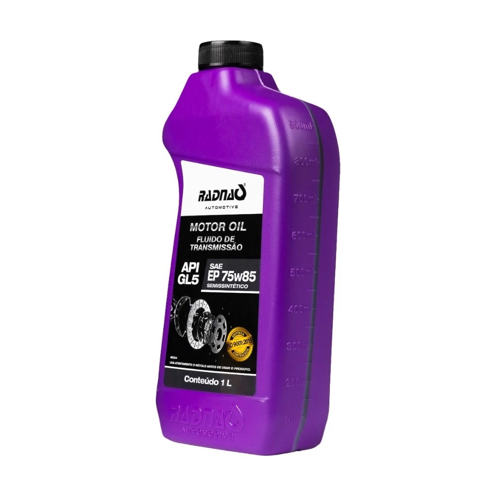 Óleo de Câmbio Manual  Radnaq Sm Api Gl5 Sae 75w85 Fluido Transmissão 1L