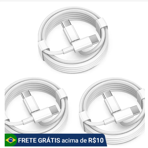 KIT 10/20/40  Cabo Tipo C- Tipo C Dois Lados Para Cabo De Carga Rápida Cabo 1Metro-LC em Oferta na Shopee