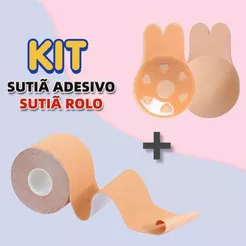 Kit 2 Conjunto para levantar o peito 1 Sutiã Rolo Adesivo + 1 par Sutiã Adesivo Pushup