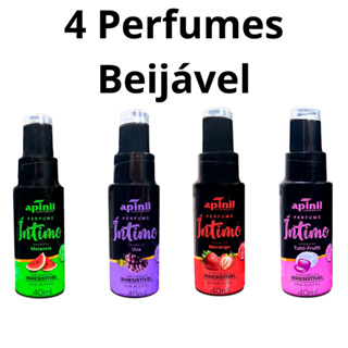 Perfume Íntimo Beijável Apinil Kit com 4 unidades em Oferta na Shopee