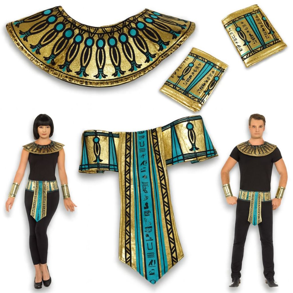Kit Fantasia Egito Faraó Egípcio Rei Cleópatra – 3 Peças Unisex em Oferta na Shopee