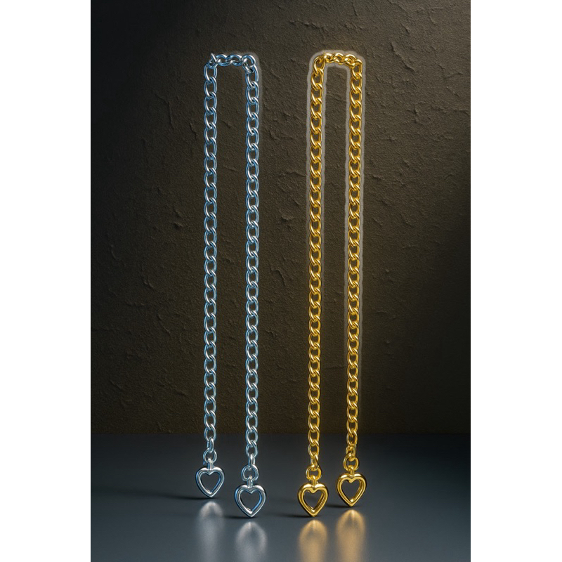 Corrente Lisa para a Alça de Bolsa de Crochê com Argola Articulada coração em Oferta na Shopee