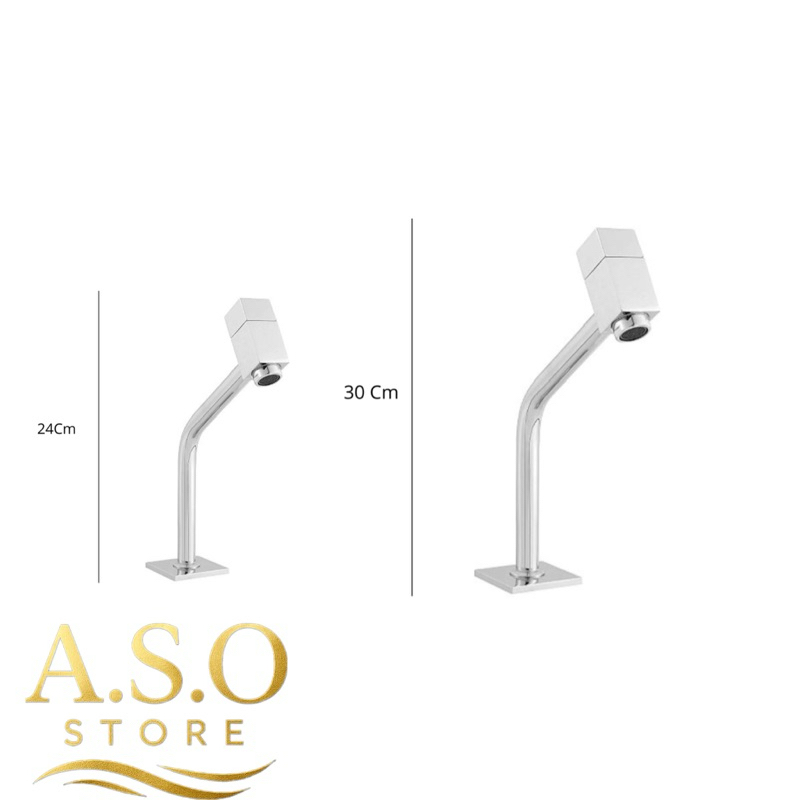 Torneira de Metal Quadrada 45° Baixa/Média 3030 para Cozinha e Lavanderia – A.S.O Store — imagem 2 de 2
