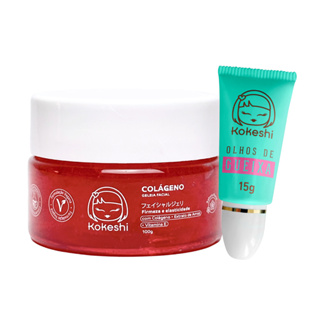 Kit Skin Care Geleia de colágeno e olhos de gueixa kokeshi em Oferta na Shopee