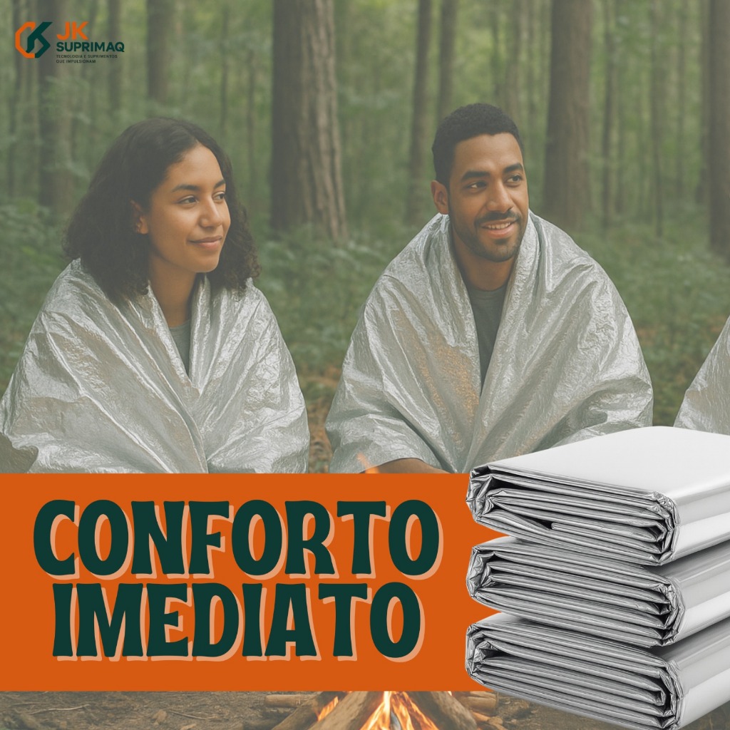2 Manta Térmica Aluminizada Para Sobrevivência Manta Térmica Aluminizada Emergência e Camping em Oferta na Shopee