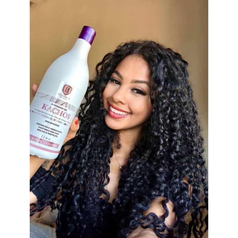 Ativador de Cachos 1 Litro Creme de Pentear Ousados Brendrey Profissional