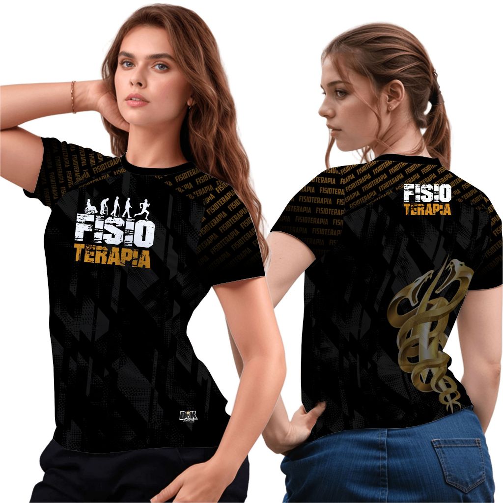 Camiseta Baby Look Fisioterapia Dry Fit Faculdade Fisioterapia Estágio