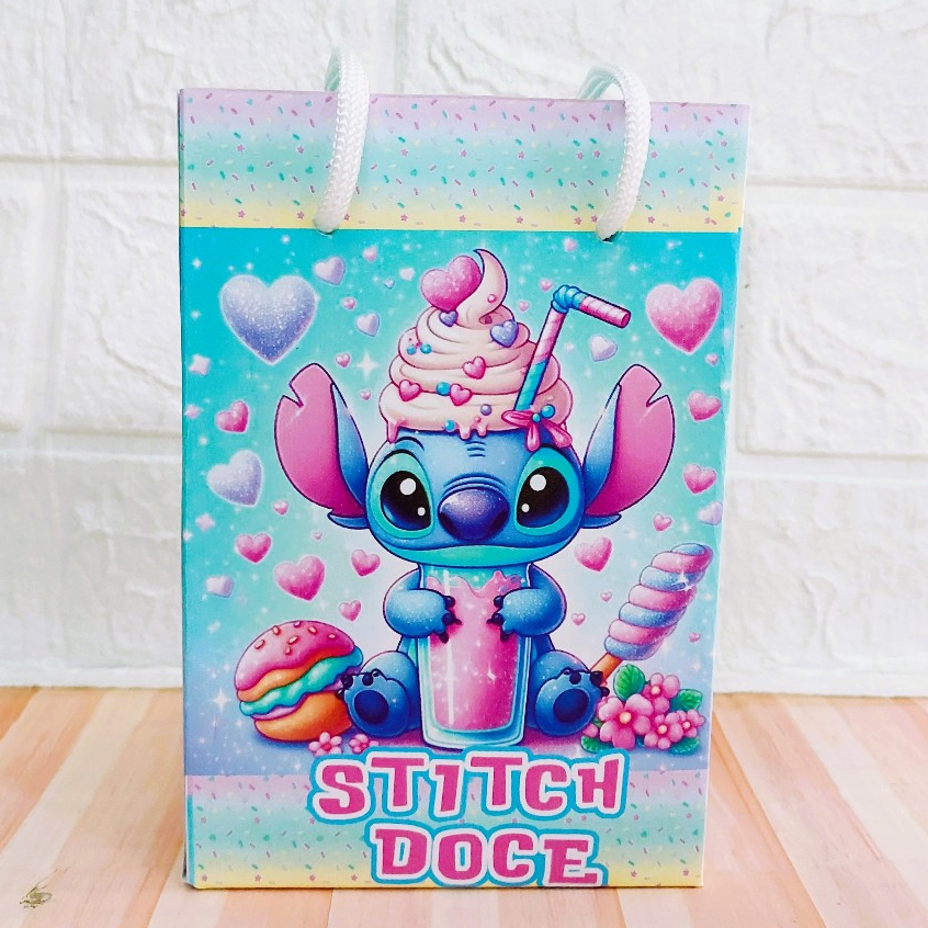 Sacolinha Surpresa Personalizada Stitch Doce Lembrancinha PEGUE E MONTE